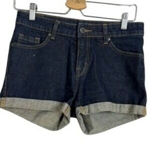 BDG Denim Shorts Mid Rise Alexa Blue Jean Cuffed Roll Hem Womens Size 27